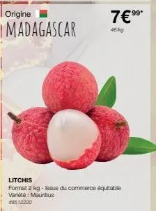 litchis  format 2 kg - issus du commerce équitable variété: mauritius  #8512220  7€⁹⁹*  4€/kg 