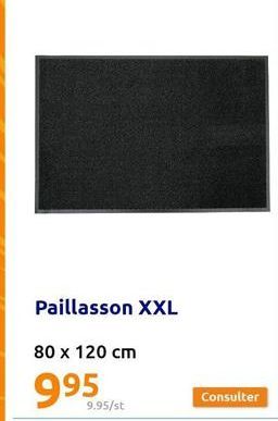 Paillasson XXL  80 x 120 cm  995  9.95/st  Consulter  