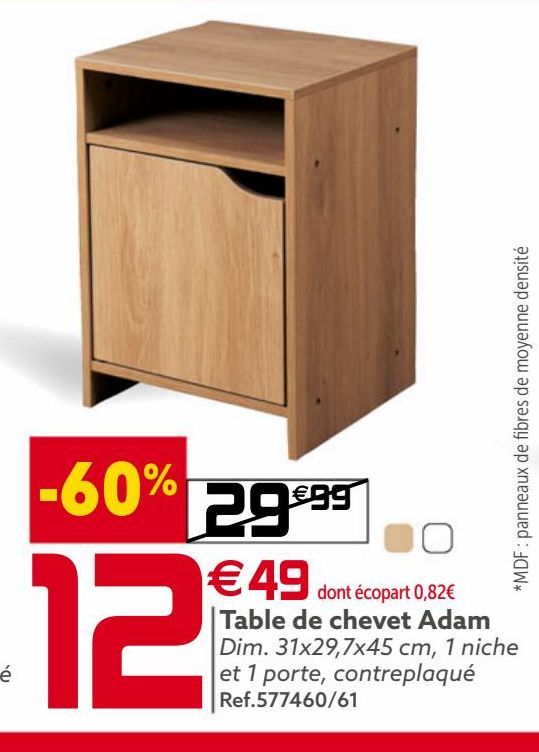 table de chevet Adam