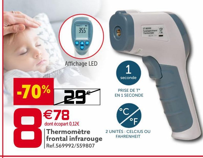 thermomètre fronatl infrarouge