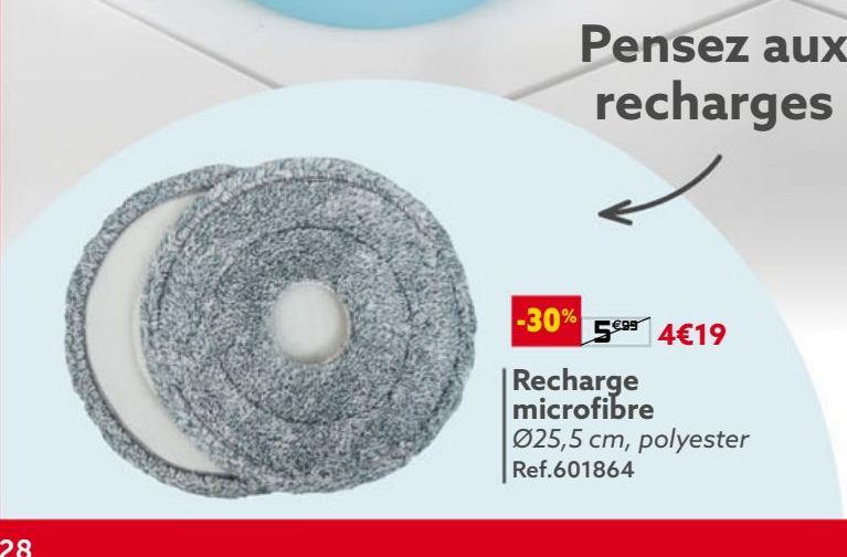 Recharge microfibre