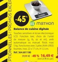 balance de cuisine 