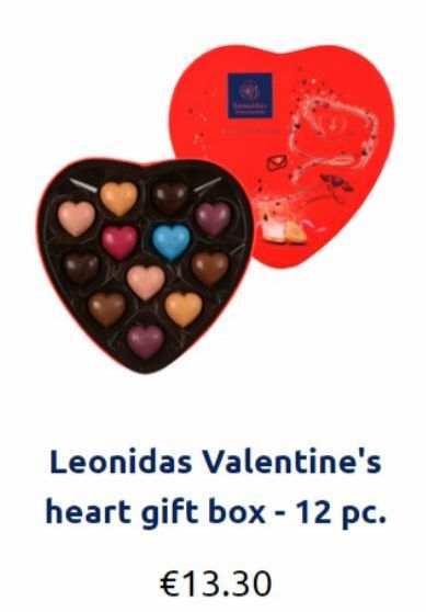 Leonidas Valentine's  heart gift box - 12 pc.  €13.30 