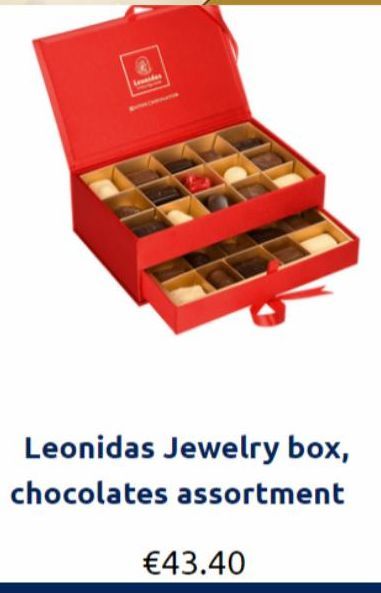 Lewendes  Leonidas Jewelry box, chocolates assortment  €43.40 