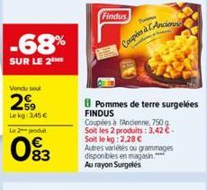 pommes de terre Findus