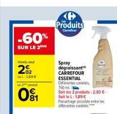 spray dégraissant Carrefour