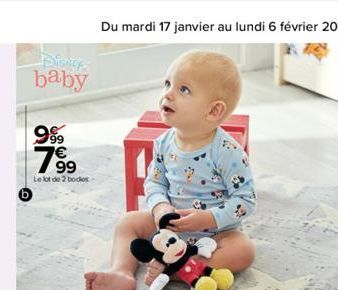 baby  9999  79⁹9  Le lot de 2 bodes 