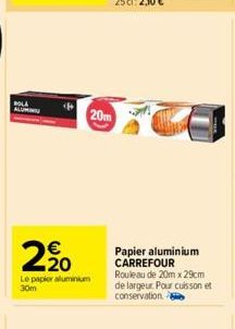 papier aluminium Carrefour