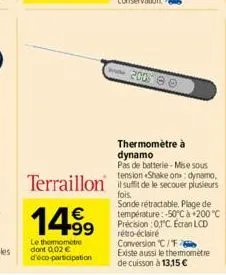 thermomètre terraillon