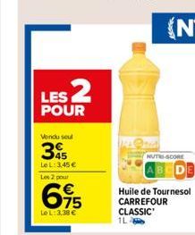 huile de tournesol Carrefour
