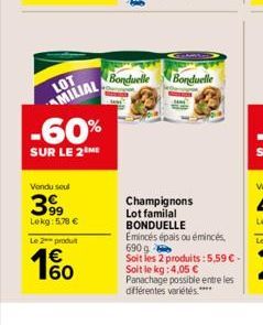 champignons Bonduelle