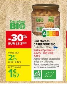 pois chiches Carrefour