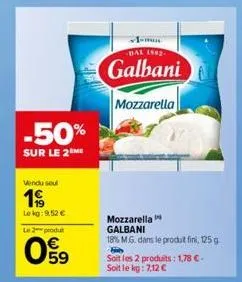 mozzarella galbani