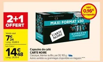 capsules de café carte noire