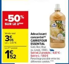 adoucissant carrefour