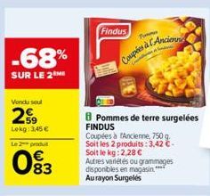 pommes de terre Findus