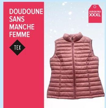 DOUDOUNE  SANS  MANCHE  FEMME  TEX  JUSQU'AU  XXXL 