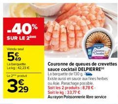 queues de crevettes Delpierre