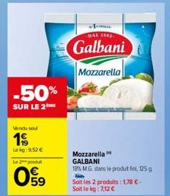 mozzarella Galbani