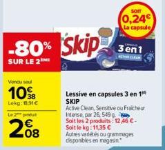 lessive en capsules Skip