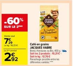 café en grains Jacques Vabre