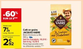 café en grains Jacques Vabre
