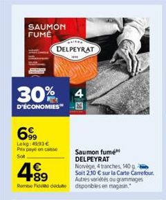 saumon fumé Delpeyrat