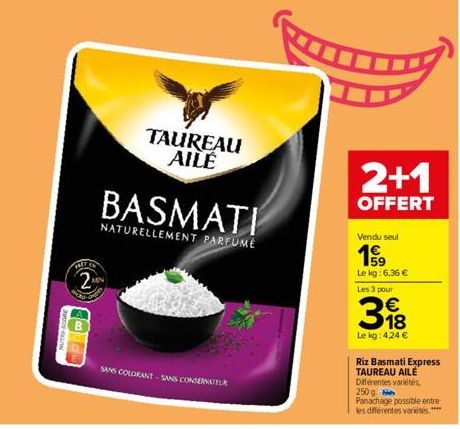 riz basmati Taureau Ailé