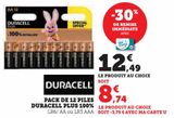 PACK DE 12 PILES DURACELL PLUS 100% offre à 8,74€ sur U Express