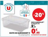 BOITE DE RANGEMENT U offre à 0,95€ sur U Express