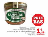 TERRINES Jean BRUNET offre à 1,29€ sur U Express