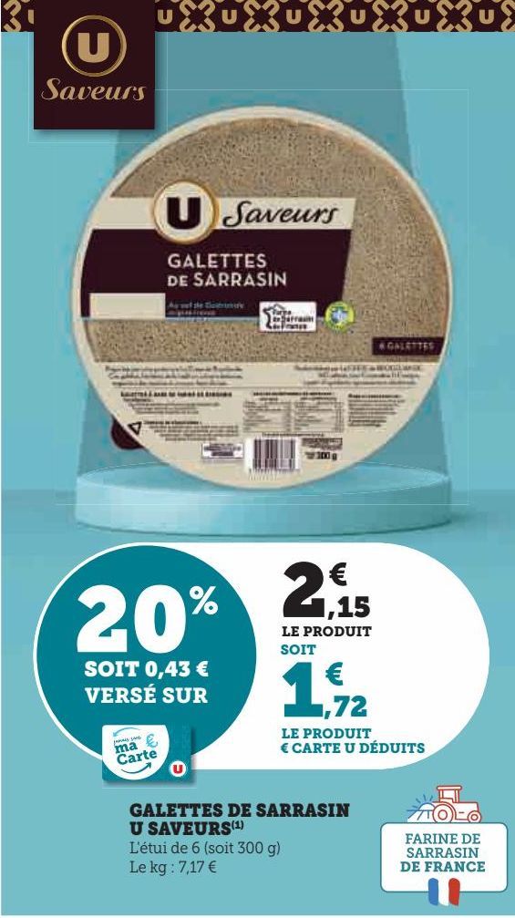 GALETTES DE SARRASIN U SAVEURS