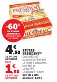 BEURRE PRESIDENT offre à 4,5€ sur U Express