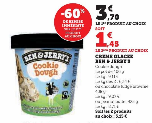 CREME GLACEE BEN & JERRY'S