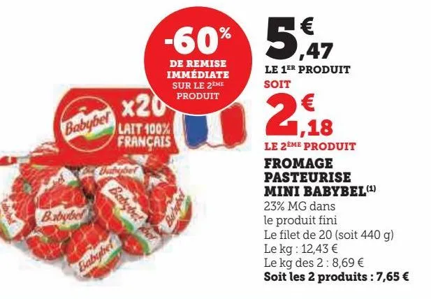 fromage pasteurise mini babybel