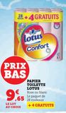 Papier toilette Lotus offre à 9,65€ sur Super U