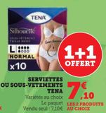 Serviettes Tena offre à 7,1€ sur Super U