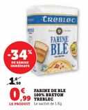 Farine de blé 100% breton Treblec offre à 0,99€ sur Super U
