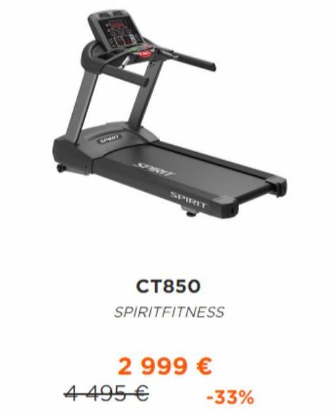 spart  SPIRIT  CT850  SPIRITFITNESS  2 999 €  4 495 €  -33% 