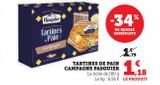 Tartines de pain campagne Pasquier offre à 1,18€ sur Super U
