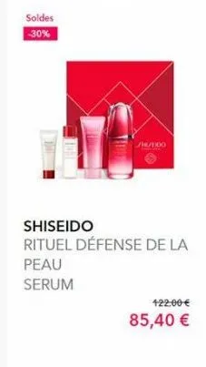 soldes  -30%  shiseido  rituel défense de la  peau  serum  shutdo  422.00 € 85,40 € 