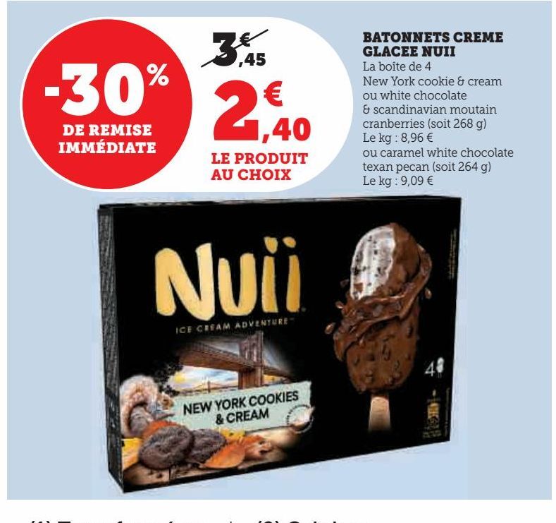 BATONNETS CREME GLACEE NUII