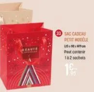 beauti  sac cadeau petit modele lang hifle  peut contenir 102 sachets  19 