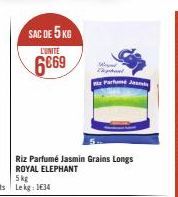 SAC DE 5 KG  L'UNITÉ  6669  W Elephant Parfume Jas 