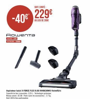 aspirateur balai Rowenta