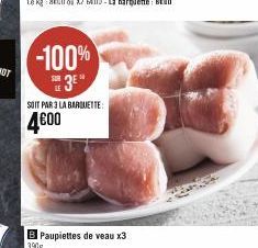 -100%  SOIT PAR 3 LA BARQUETTE:  4€00 