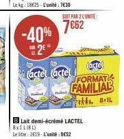 lait demi-écrémé Lactel