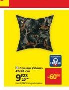 Coussin Velours 42x42 cm  9923  FRANCE  -60% 