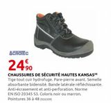 Chaussures de securite hautes jansas offre à 24,9€ sur Rural Master