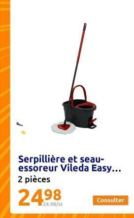 Serpillière et seau-essoreur Vileda Easy...  2 pièces  24.98/st 